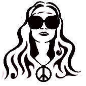 logo mujer hippie