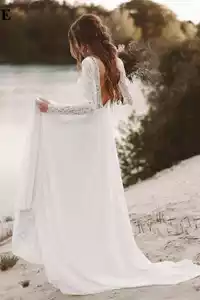 vestido novia hippie ibicenco