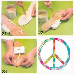 Sandalia artesanal hippie de cuero pasos 21-21