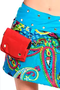 Minifalda hippies con bolsa