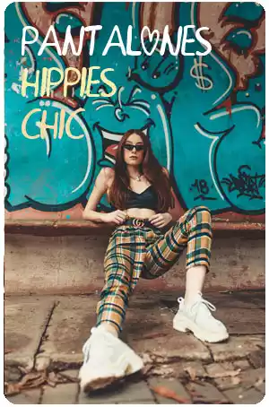 pantalones hippies mujer cuadros